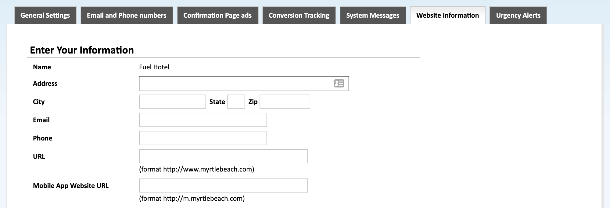 a descriptive image showing where the property info is located